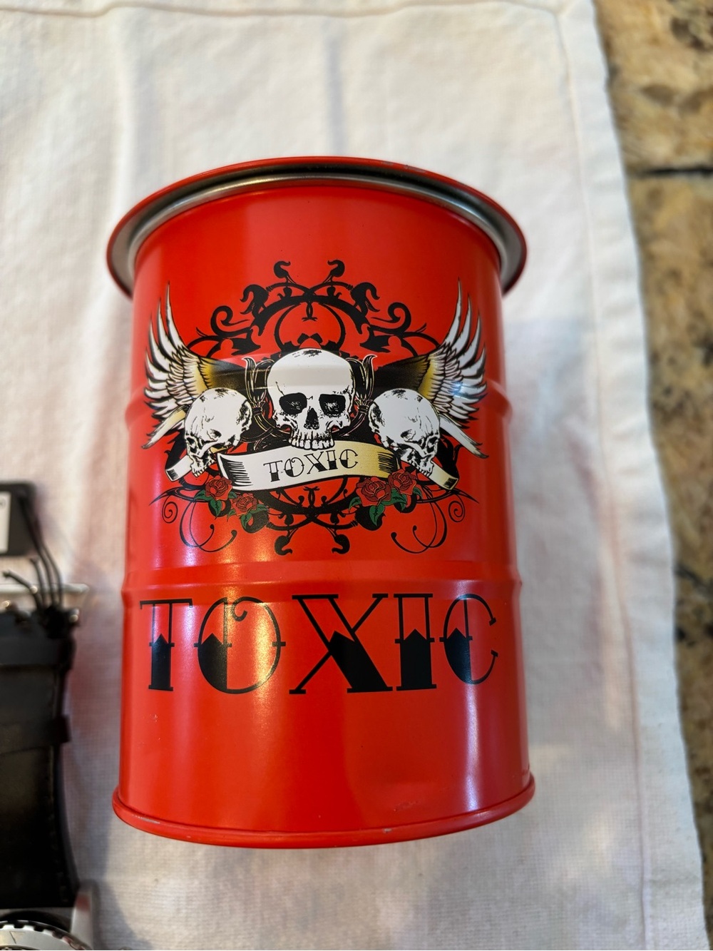 Toxic Red Decorative Watch Accessory Tin